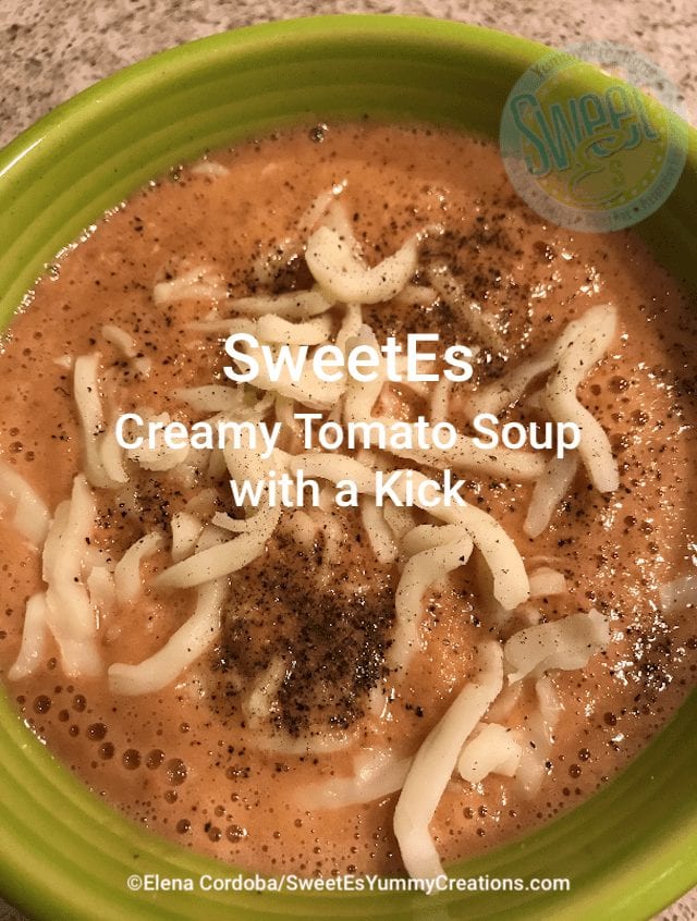 SweetEs creamy tomato soup with a kick