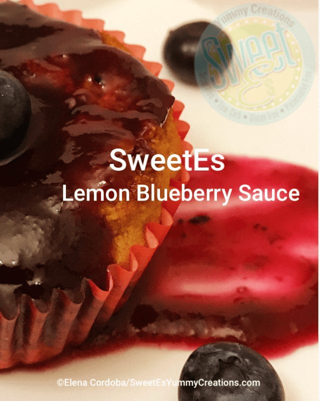 SweetEs lemon blueberry sauce