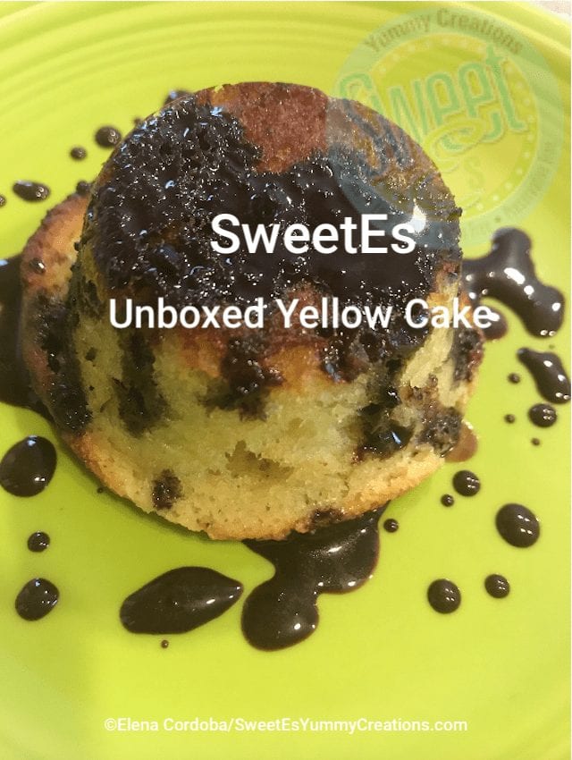 SweetEs unboxed yellow cake