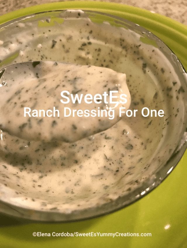 SweetEs Ranch Dressing For One