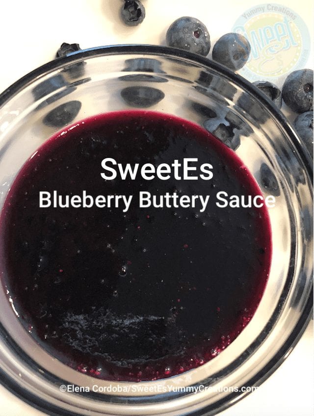 SweetEs blueberry buttery sauce