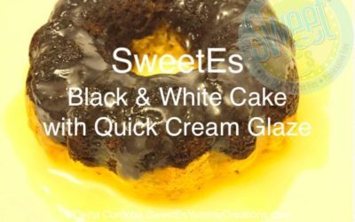 Black & White Cake with Quick Cream Glaze (F) ​