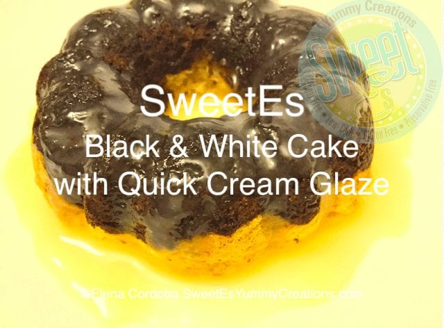 Black & White Cake with Quick Cream Glaze (F) ​