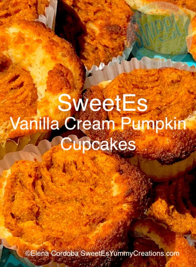 SweetEs vanilla cream pumpkin cupcakes