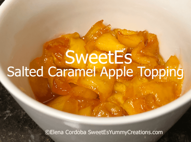 SweetEs salted caramel apple topping
