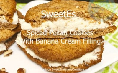 Spiced Pecan Cookies With Banana Cream Filling (F)