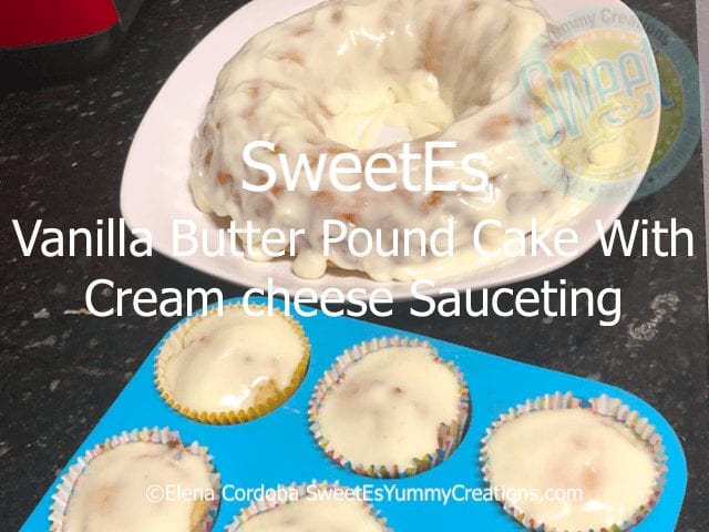 Vanilla Butter Pound Cake With Cream Cheese Sauceting (F)