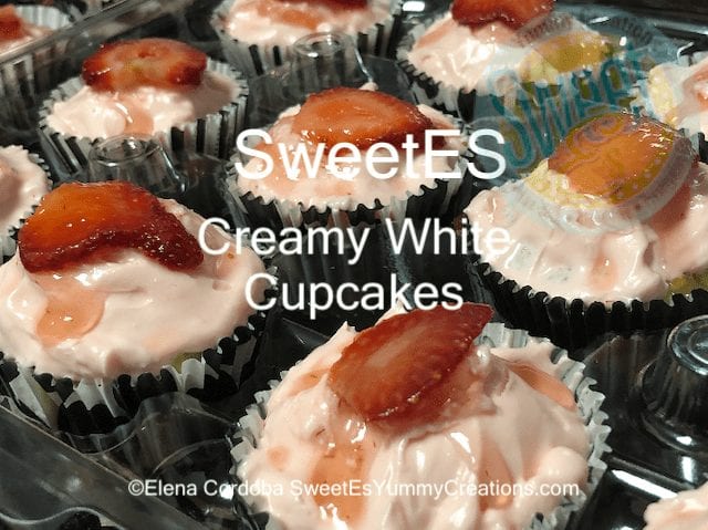 SweetEs creamy white cupcakes