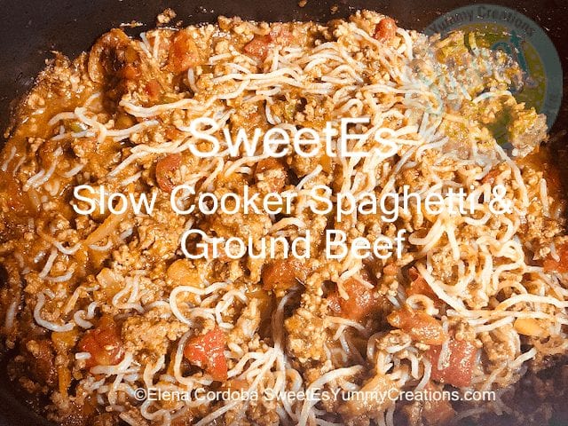 Slow Cooker Spaghetti & Ground Beef (LF)