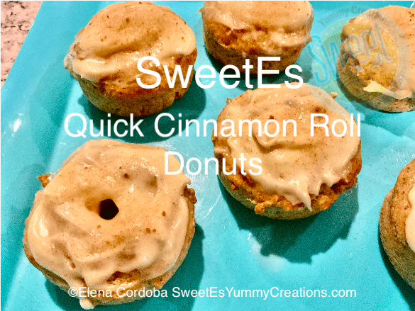 Quick Cinnamon Roll Donuts